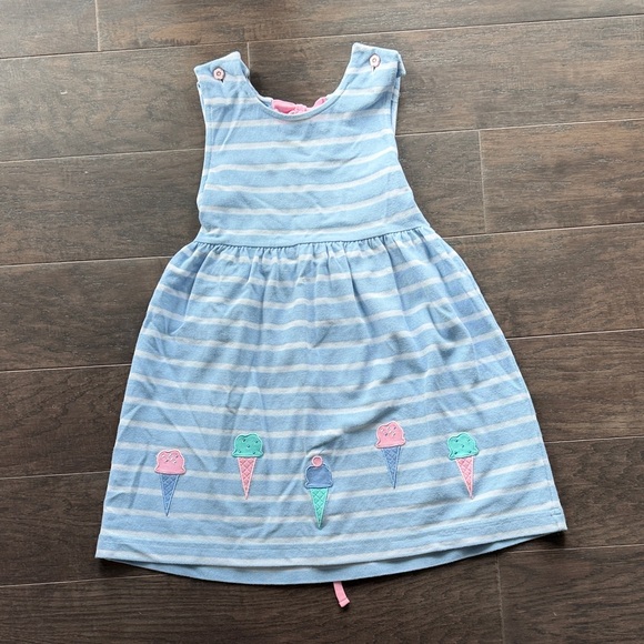 Florence Eiseman Blue and White Striped Dress with Ice Cream Accents -  biancafriolani.com.br